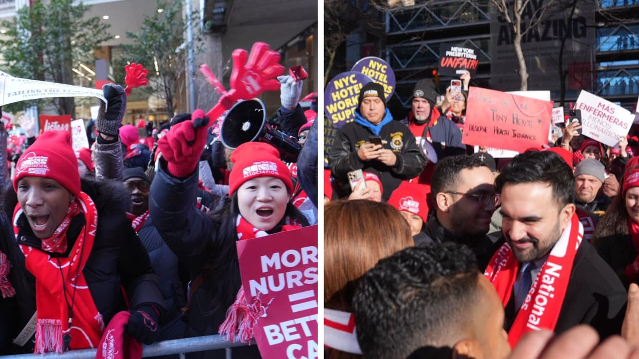 "Su valor no es negociable" Zohran Mamdani apoya huelga de enfermeras en NYC por alza salarial
