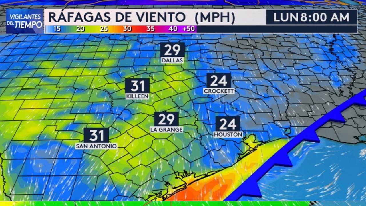 Tras el paso del frente frío quedan lluvias y vientos que hacen que la temperatura de sensación sea mucho menor a lo que marca el termómetro.