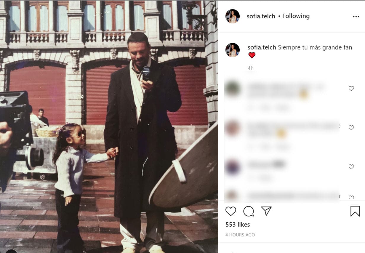 Ese cariño y disfrute también lo refleja Sofía hacia su padre. La madrugada del 10 de septiembre publicó 
<b><a href="https://www.instagram.com/p/CE8uFCIgVxi/" target="_blank">esta foto</a></b> en la que aparece ella de niña a su lado. En el pie escribió: "Siempre tu más grande fan". 
<br>