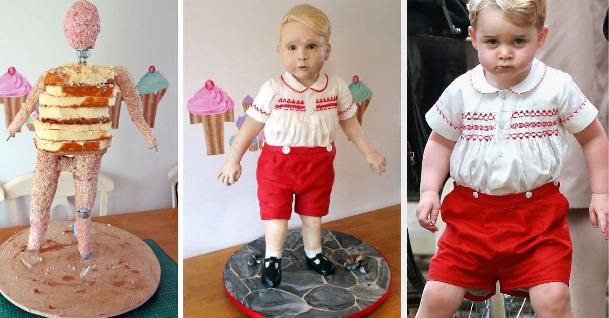 El pastel del Príncipe George elaborado por Lara Mason.