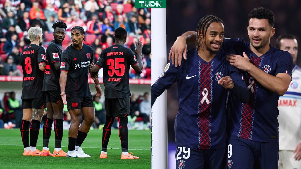 Bayer Leverkusen vs. PSG en la Champions League.