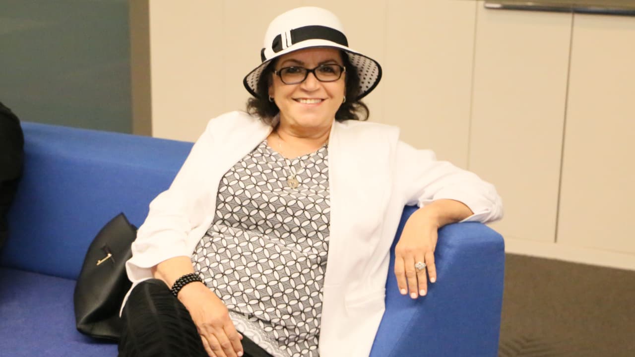 A doña Rosa se le vio muy contenta por estar allí.