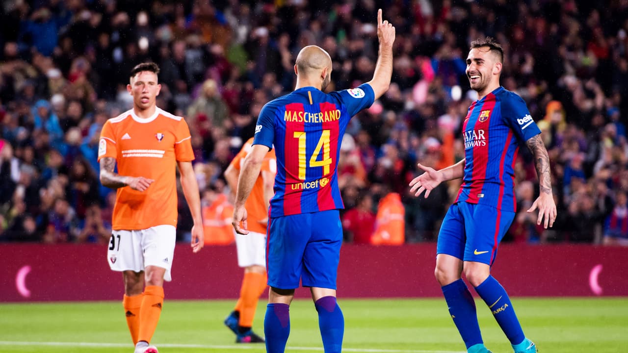 Javier Mascherano marcó su primer gol con Barcelona después de 319 partidos