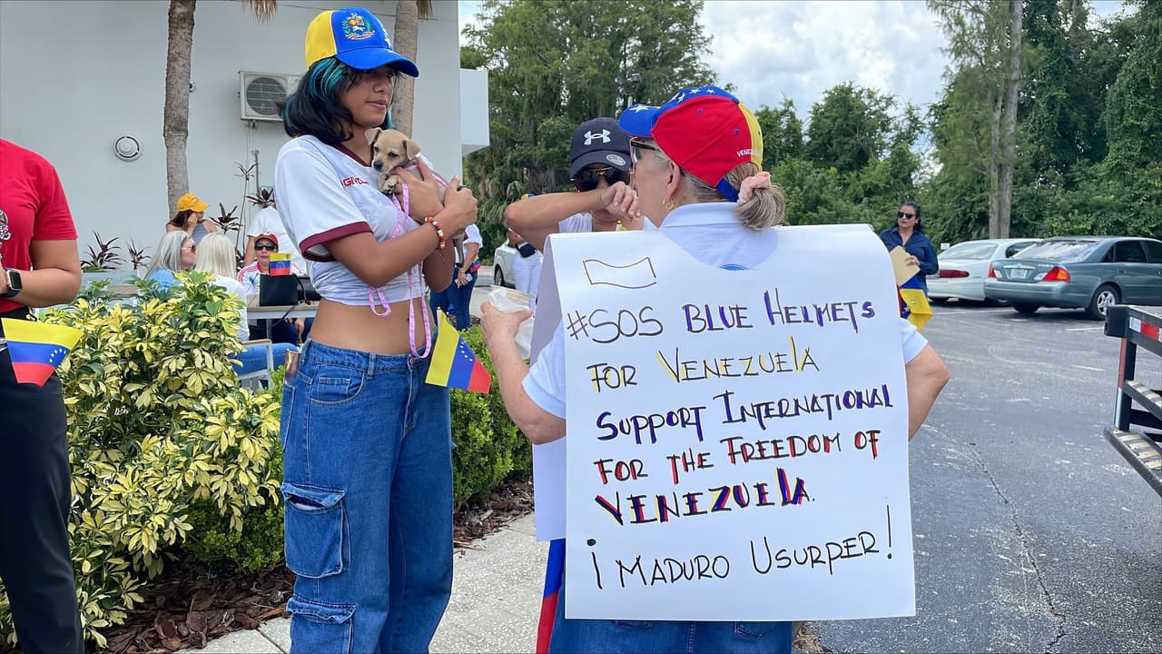 Se trató de una vigilia "por las víctimas de violaciones a los derechos humanos y por la libertad de los presos políticos en Venezuela".