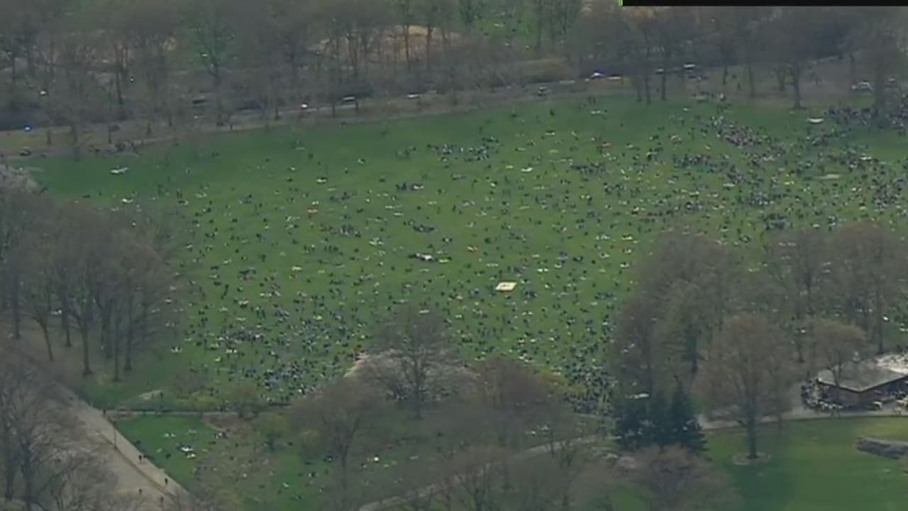 En una vista aérea desde los parques, los neoyorquinos parecían hormigas. Todos esperando por uno de los momentos más atractivos del año.