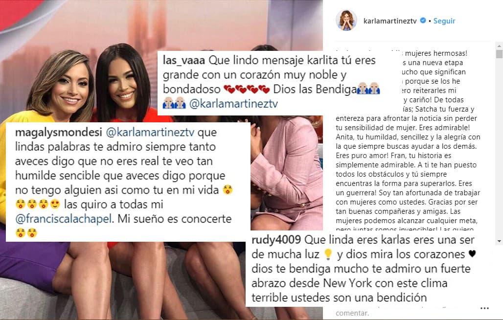 Los seguidores de Karla Martínez expresaron lo conmovidos que se sentían con sus palabras, enviándole bendiciones y mensajes de admiración.