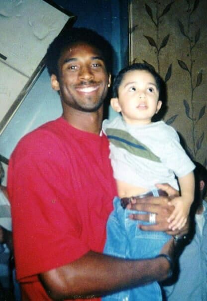 "Kobe con mi hijo en 2002. Estábamos en Cesar’s Palace".