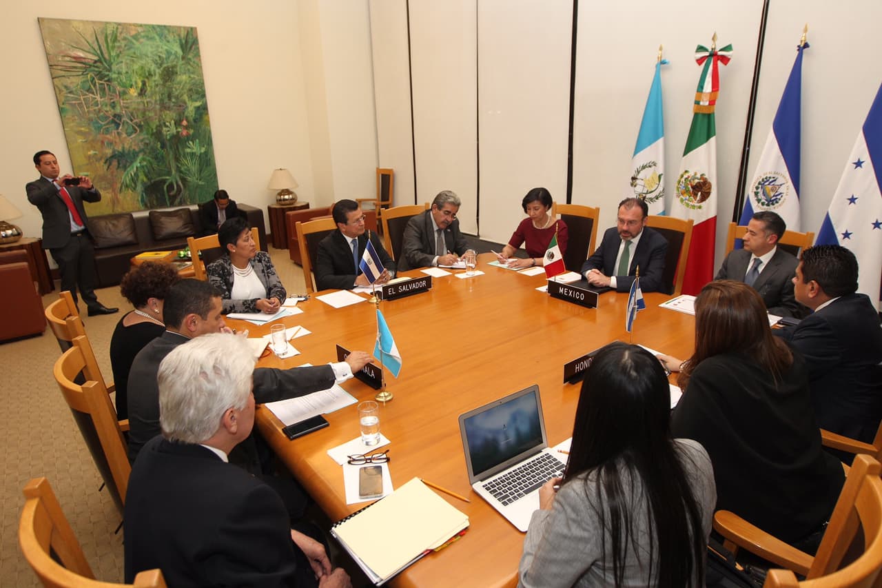Reunión entre cancilleres del Triángulo Norte de Centroamérica y México
