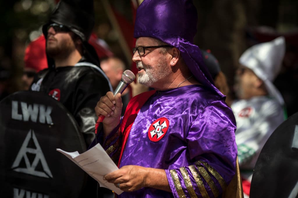 So-called Loyal White Knights of the KKK said the rally was called to support the South's heritage, a local CNN affiliate reported. "They're trying to erase our story and what they're doing is not right," wrote columnist Douglas Barker.