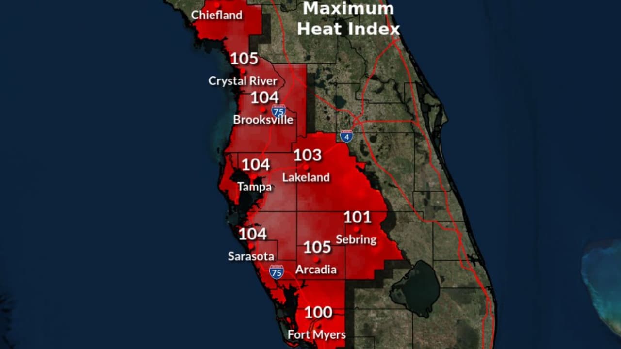 Aviso de calor para dos condados de la bahía de Tampa