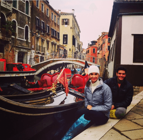 Aquí Lupita y Simón a su paso por Venecia.