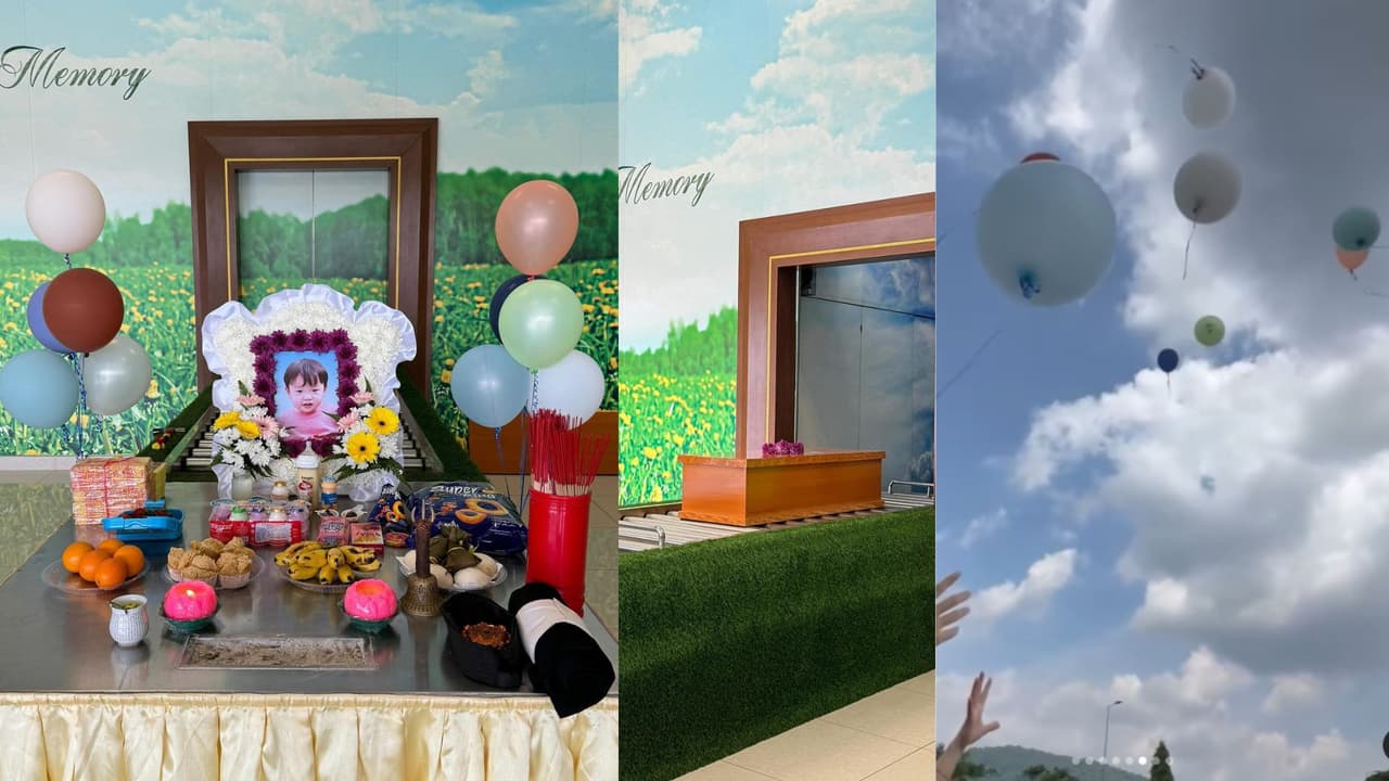 Jasmine Yong mostró el último adiós a su bebé Enzo.