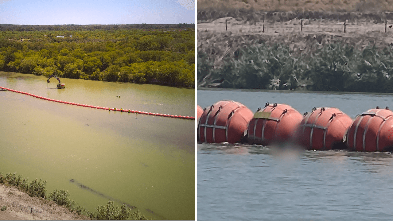 Hallan cadáver atorado en boyas del Río Bravo, dicen autoridades de México