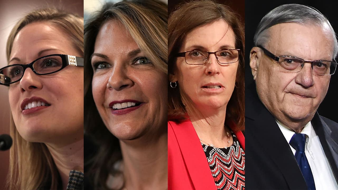 La demócrata Sinema lidera la contienda por el Senado en Arizona y Arpaio está en último lugar