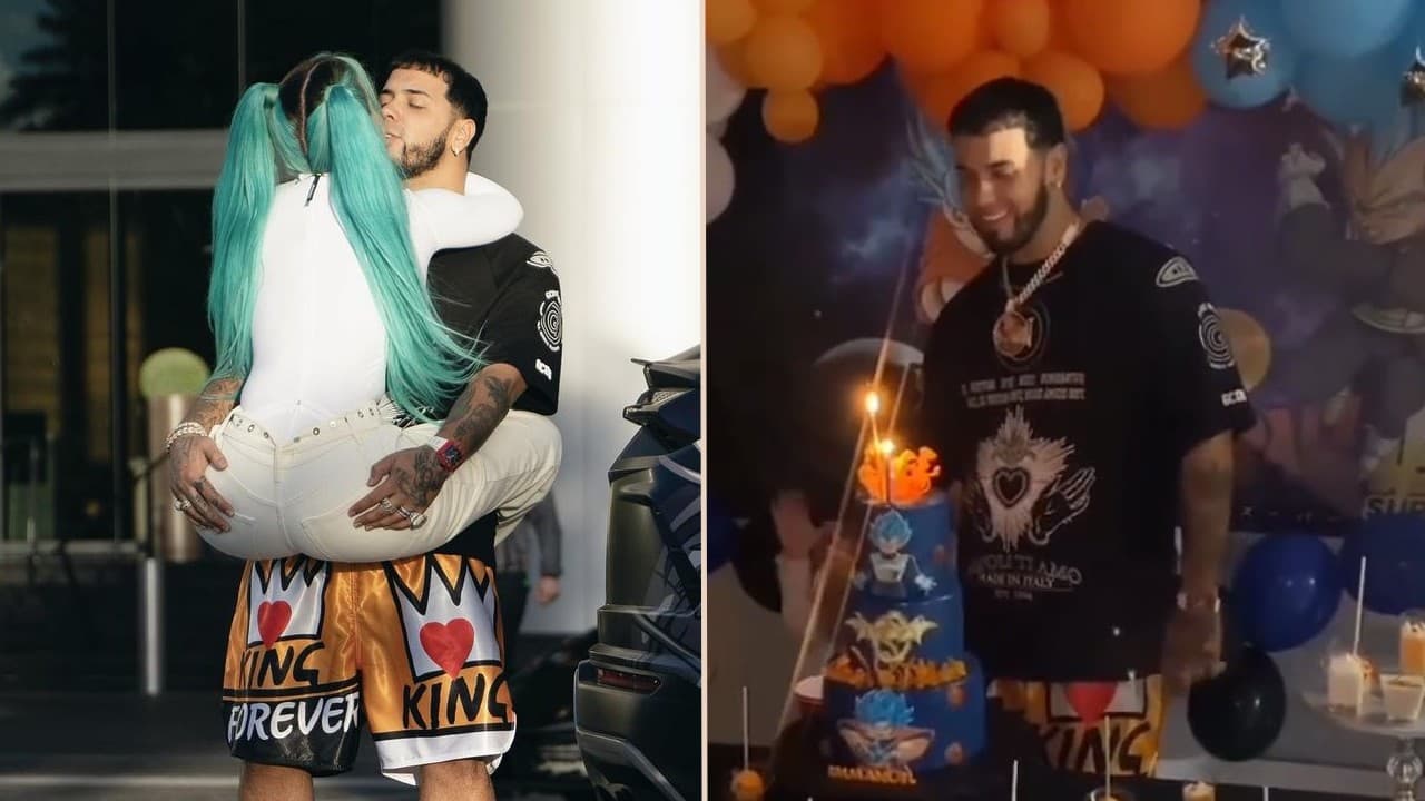 Sin embargo, en la fotografía que compartió para felicitarlo, Anuel luce el mismo atuendo, lo que comprobaría que sí asistió al evento.
<br>