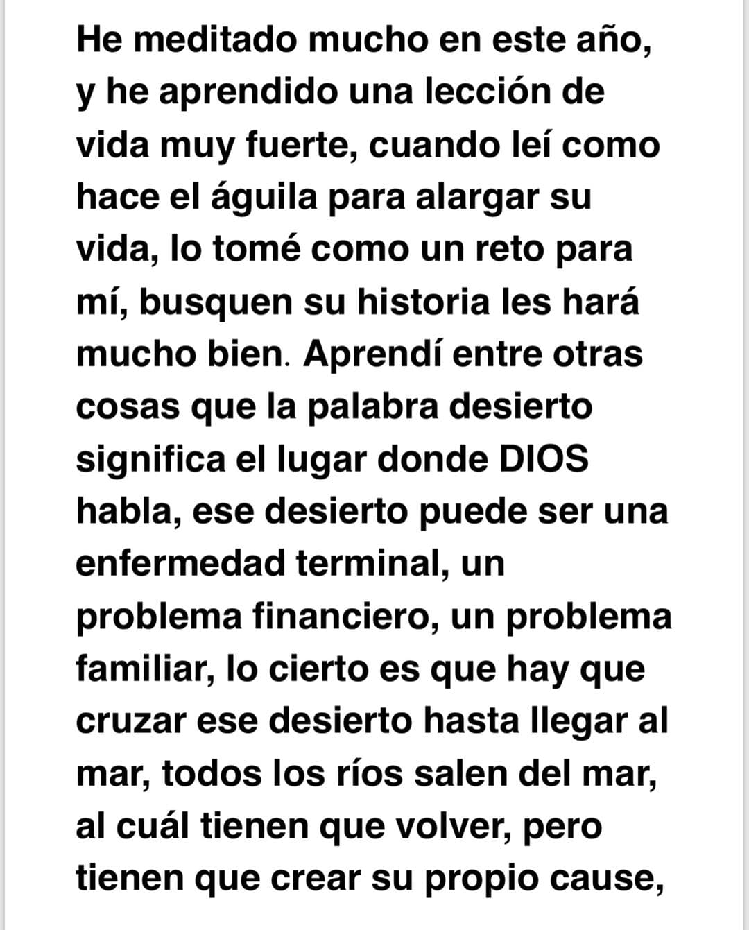 Durante el proceso de recuperación, 'El Puma' reveló que leyó una historia de superación personal llamada 'La renovación del águila', la cual trata de una difícil decisión que debe tomar el ave para seguir con vida: "Morir o enfrentar su doloso proceso de renovación, que durará 150 días",
<a href="https://www.emprendices.co/renovacion-del-aguila-historia-reflexionar-superacion/">se lee en el texto</a>.
<br>