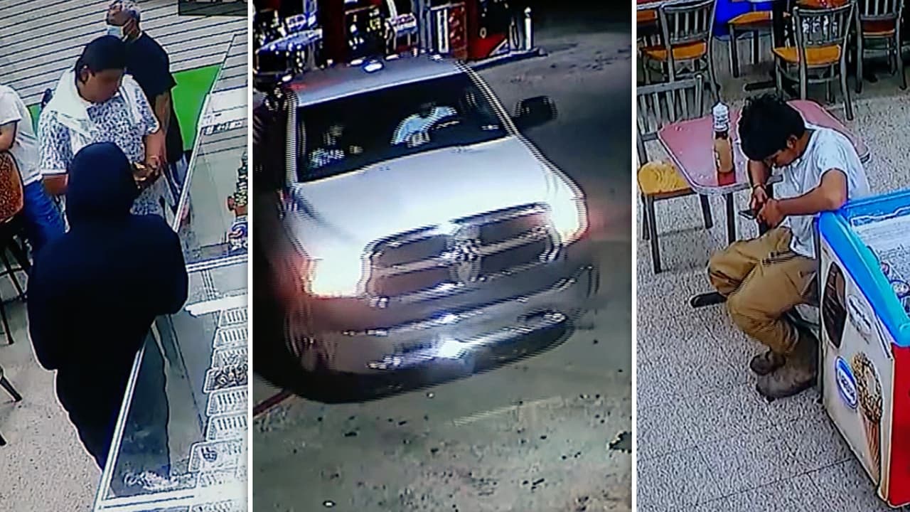 Entre las 8:47 y 8:48 pm, Richard Acosta sube a la camioneta y se va del lugar en
<b> compañía presuntamente de su hijo Abel</b>. Xavier sigue sentado en la misma mesa y Rafael e Iván están en otra parte de la tienda, aparentemente comprando algo.
