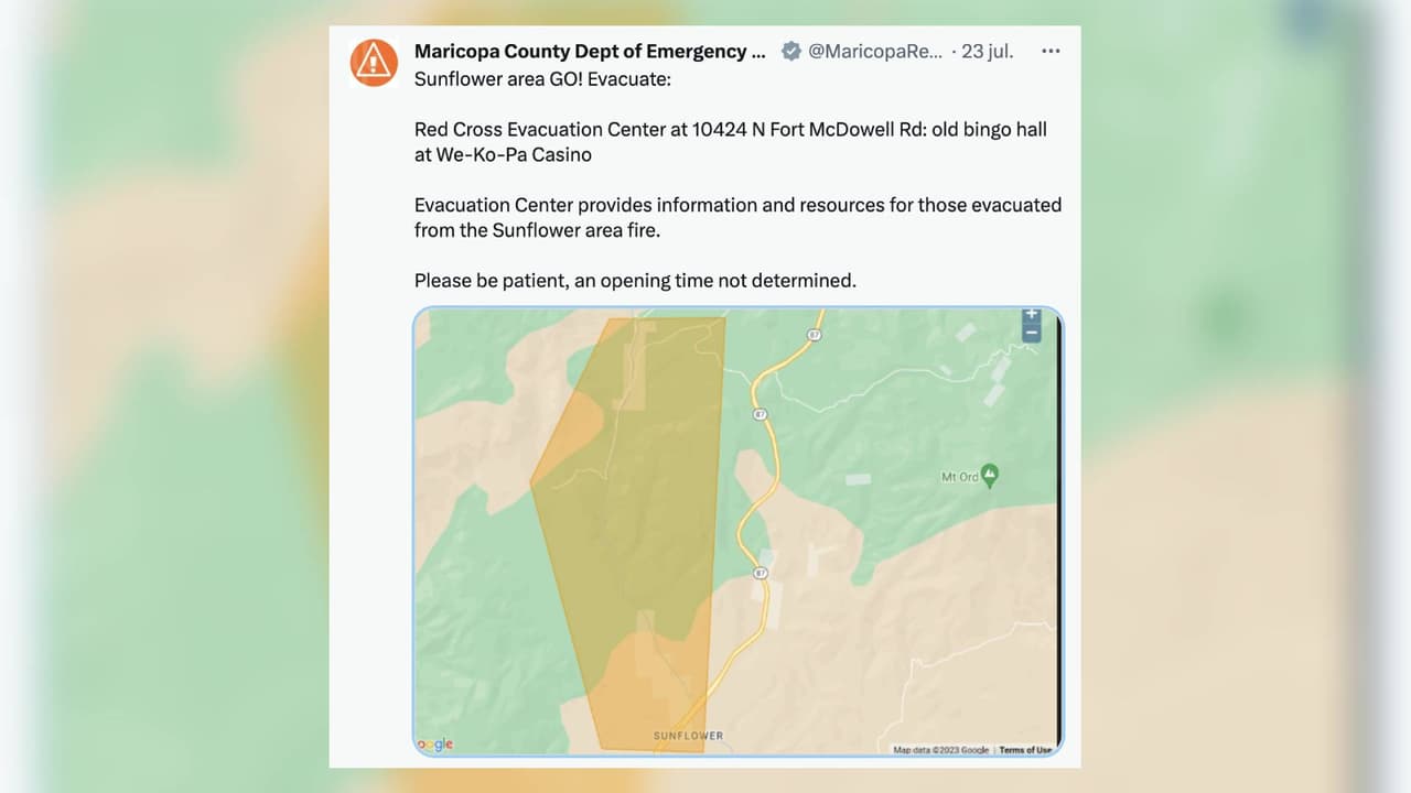Diamond Fire mantiene las evacuaciones en el Bosque Nacional Tonto