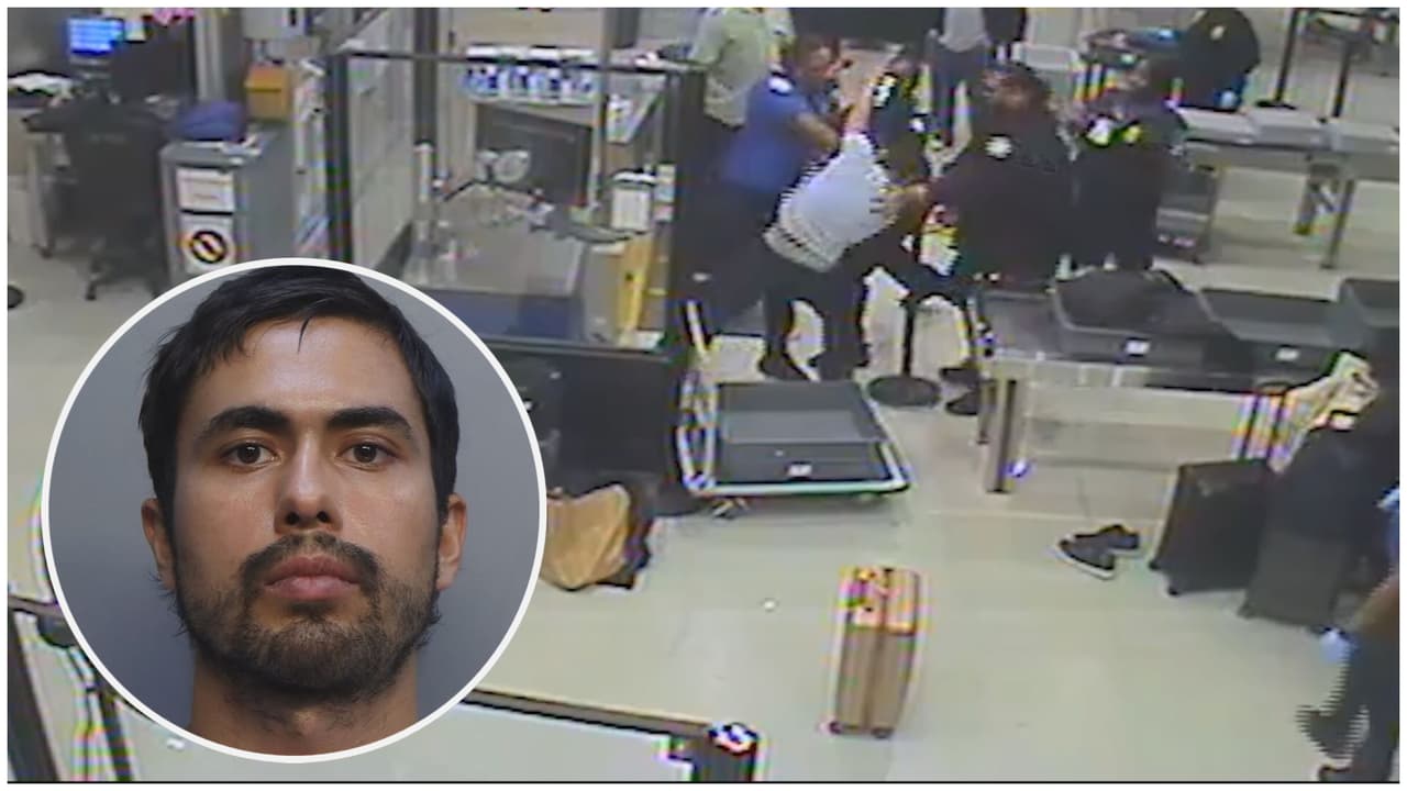 Video muestra a un ciudadano canadiense atacando a un oficial del TSA en el aeropuerto de Miami