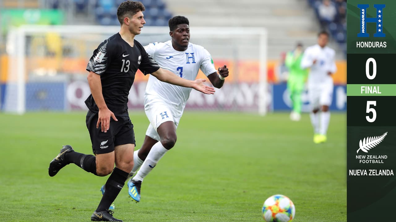 ¡Doloroso debut catracho! Honduras fue goleado por Nueva Zelanda en su debut en el Mundial Sub 20 