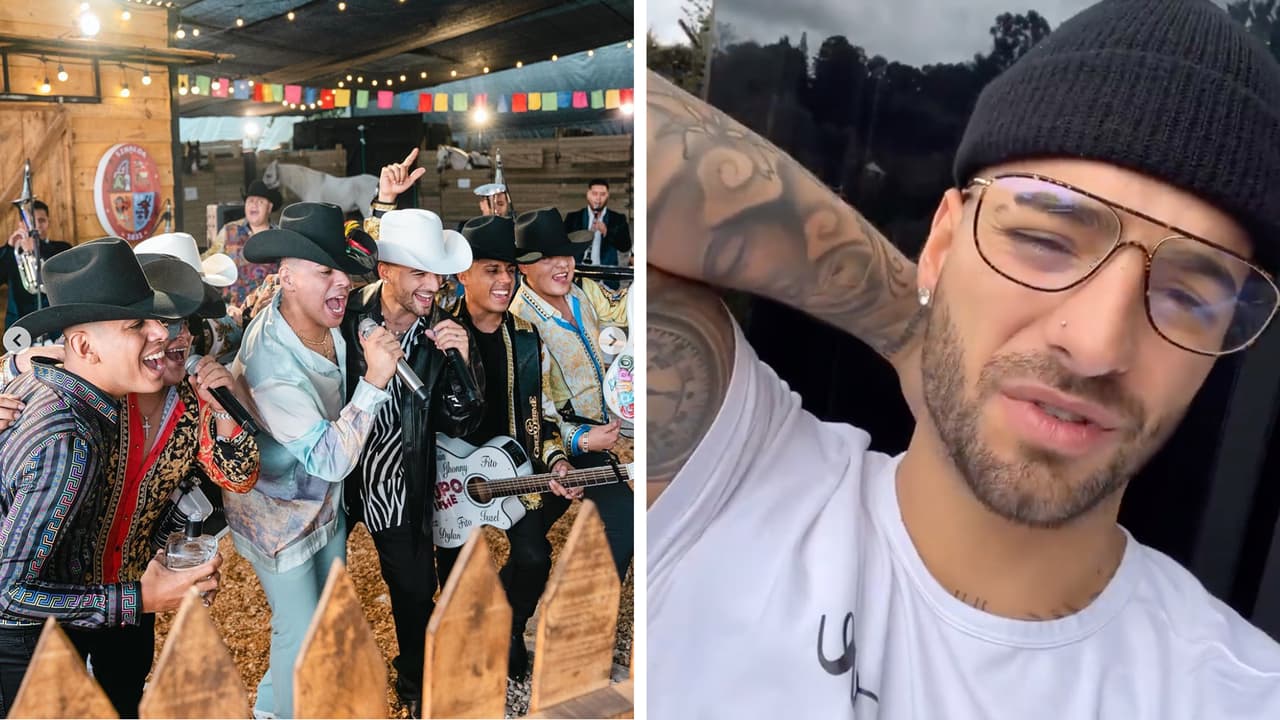 "La fiesta con Grupo Firme es cosa seria": Maluma no puede con la resaca