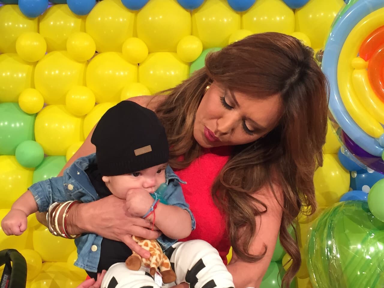 ¡Qué ternura! Matteo estuvo muy tranquilo en el show.