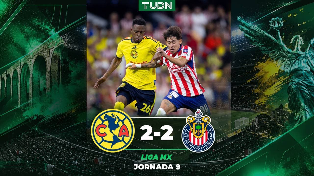 Resumen | América viene de atrás y le empata a Chivas, en el Clásico Nacional
