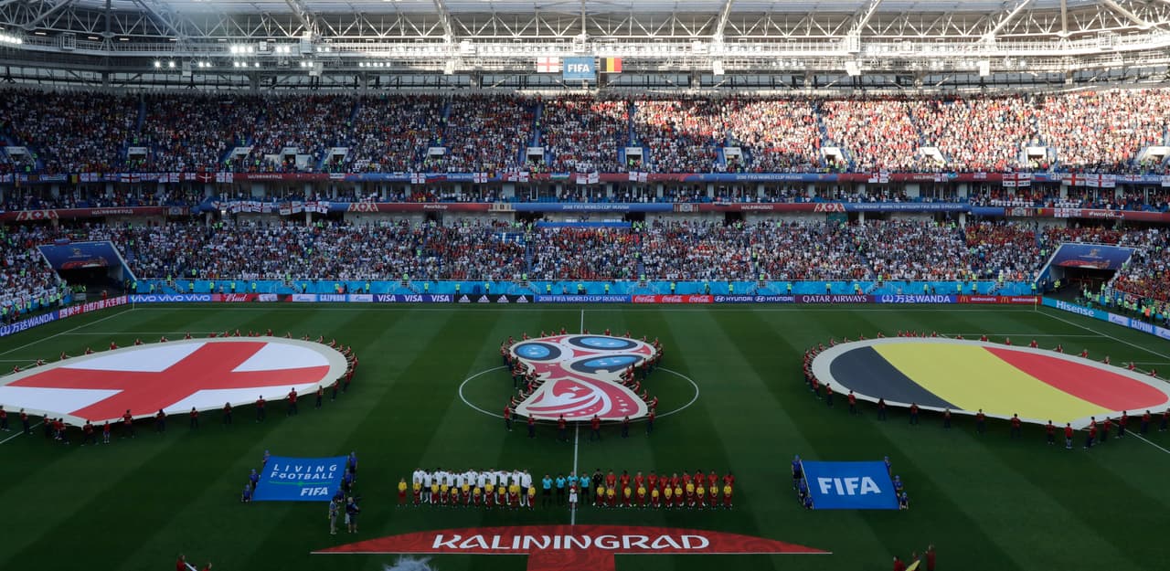 Así estaba el ambiente en el Estadio Kaliningrado para vivir el duelo entre los dos clasificados a octavos de final del grupo G.