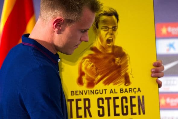 Ter Stegen fue presentado con el Barcelona