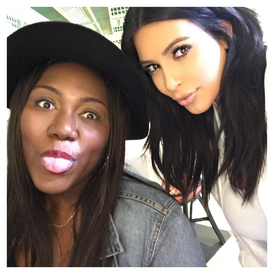 Así posó con la Kardashian.