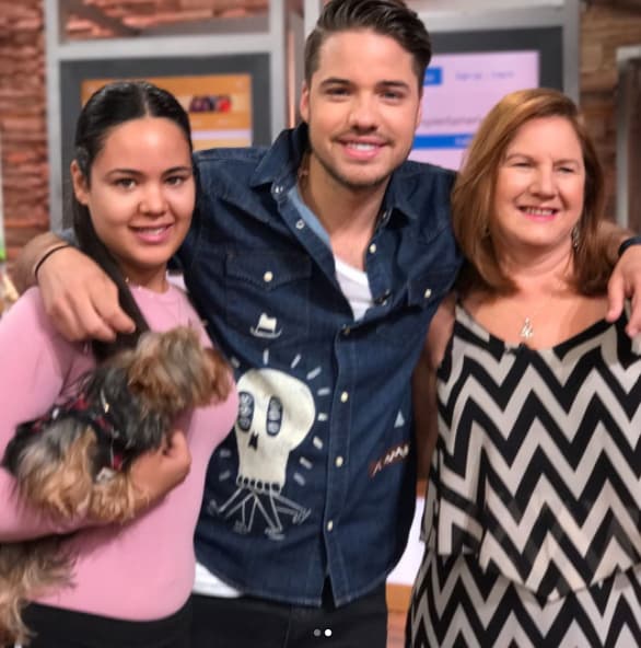 Él estaba feliz de tener a su familia en Despierta América.