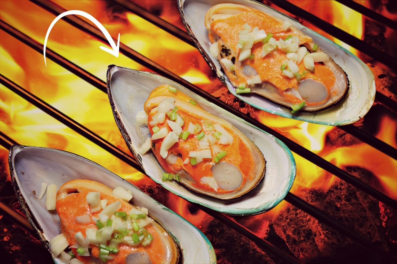 Mejillones a la parrilla