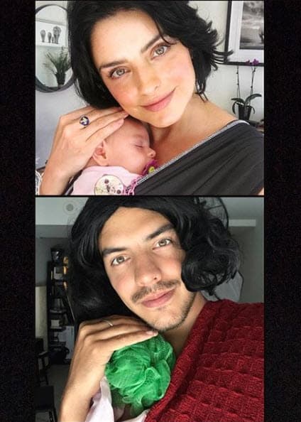 Vadhir se puso una peluca y sostuvo entre sus brazos una esponja para imitar una fotografía de Aislinn cargando a la pequeña Kailani. "¿Qué dicen? ¿Me parezco a mi hermana?", escribió junto a la imagen.