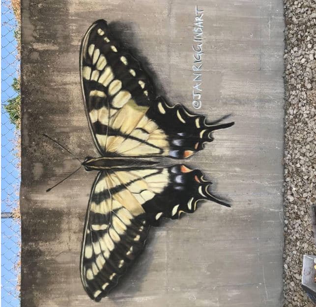 Los dibujos de Jan Riggins y su hija Olivia han logrado cautivar a vecinos y extraños con su arte a través de gis o tiza. 
<br>