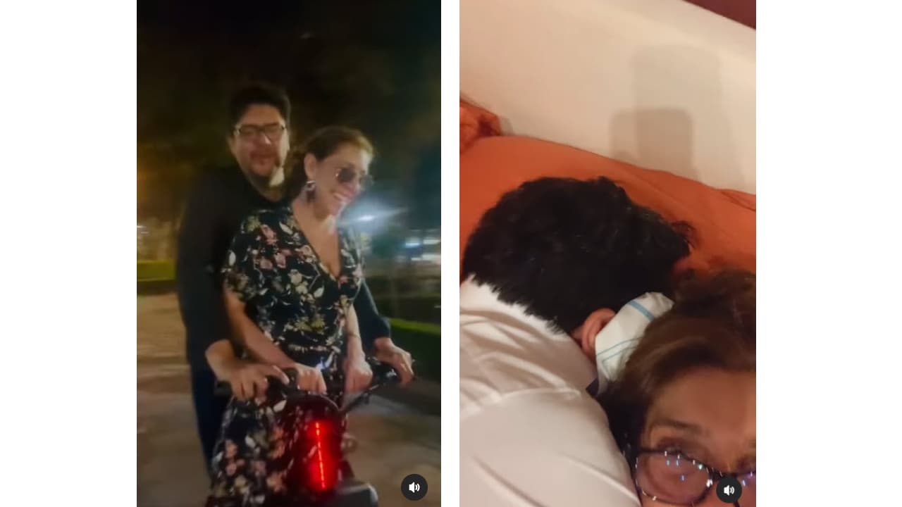 Cynthia Klitbo y su pareja Gibran Bazán.