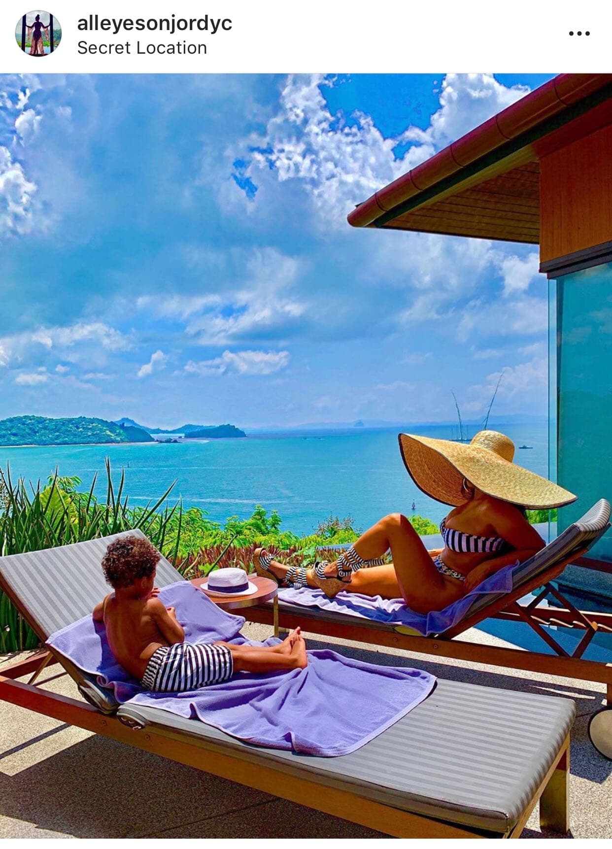 Un día después, el sábado 27 de julio, Jordan publicó en su cuenta una foto de ella, también en la playa, con un traje de baño el cual iba a juego con el del niño: "El jefe y yo", escribió en la 
<b><a href="https://www.instagram.com/p/B0b6ZklBXtv/" target="_blank">imagen</a></b>.