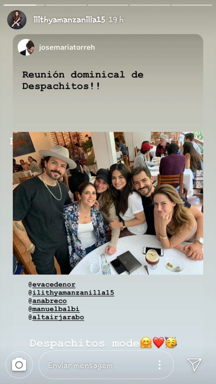 No solo Ana Brenda compartió la imagen de esta reunión. José María Torre, Ilithya Manzanilla, Eva Cedeño y Manuel Balbi hicieron lo propio en su respectiva cuenta de Instagram.