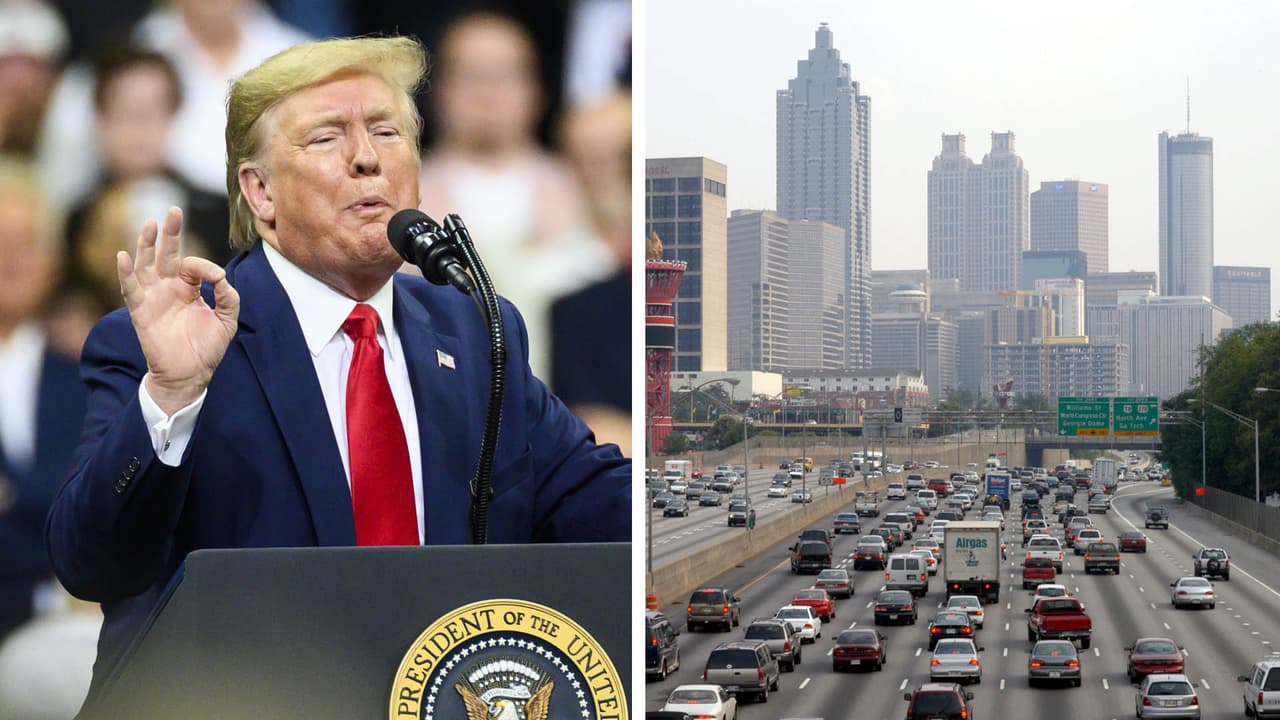 Trump llega a Atlanta este viernes y anticipan más tráfico en importantes carreteras