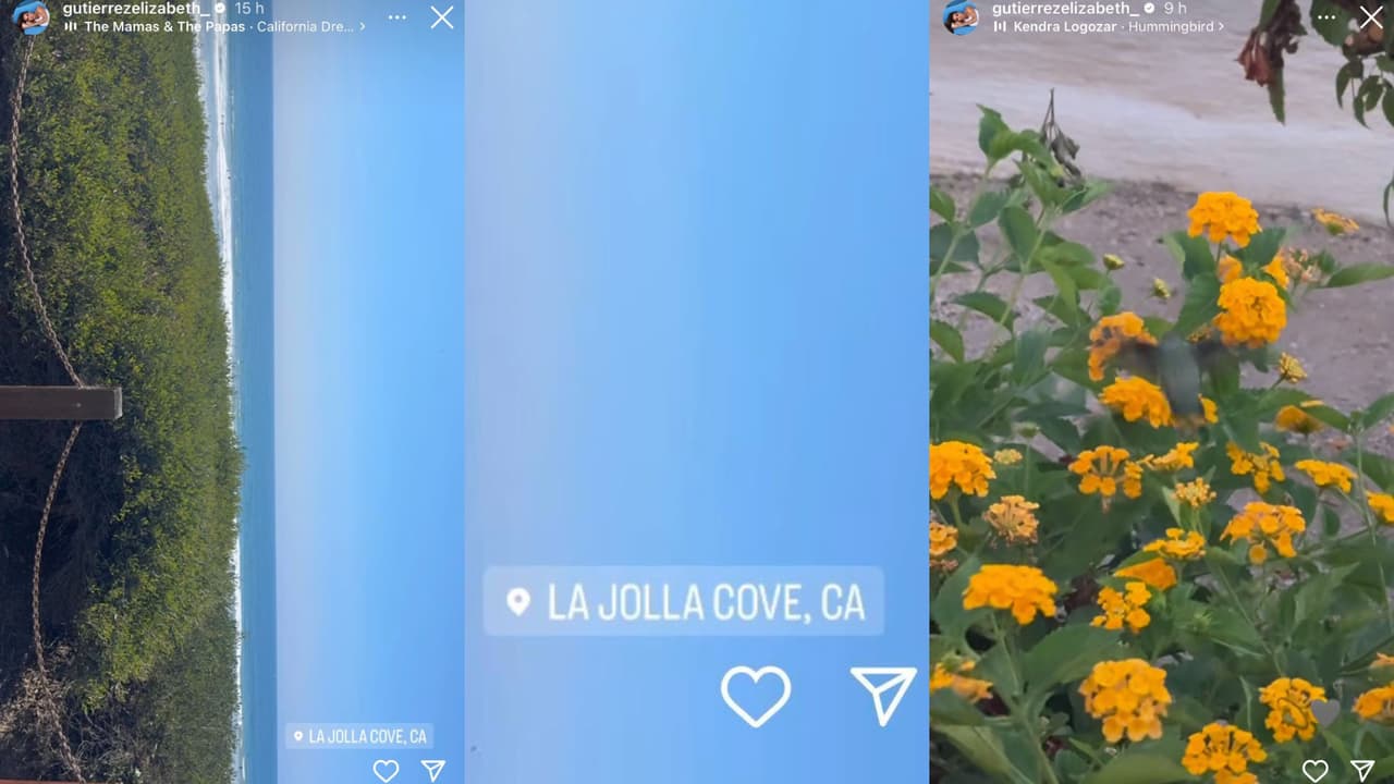Elizabeth Gutiérrez también dejó claro dónde estaba aparentemente al fechar estas imágenes en La Jolla Cove, California. Los contenidos los compartió solo horas después de que se comenzó a decir que supuestamente estaba con su ex William Levy en Grecia.