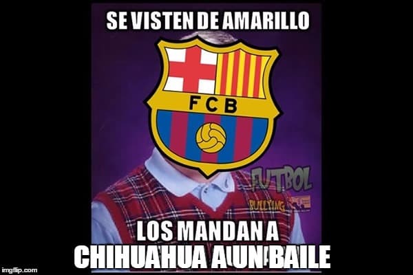 Los usuarios se burlaron de la eliminación del Barcelona de la Champions.