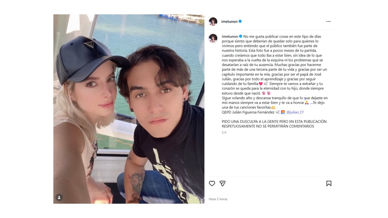 Así recordó Imelda Tuñón a su esposo en su tercer aniversario de su fallecimiento.