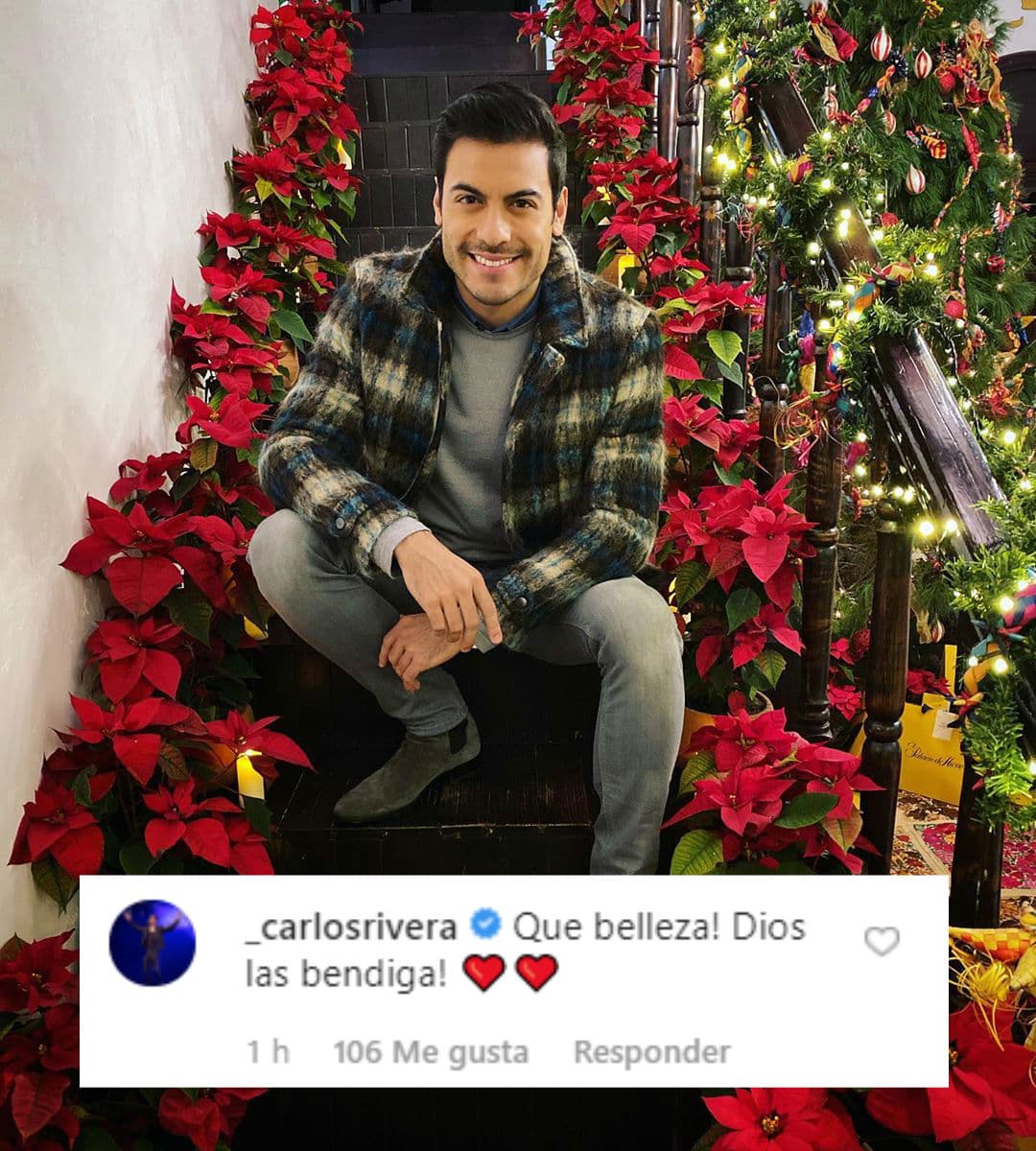 Por su parte, Carlos Rivera les deseó bendiciones y también compartió un piropo a la bebé.