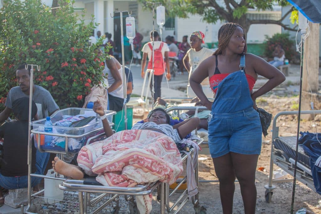 Pacientes en el hospital general de Los Cayes.