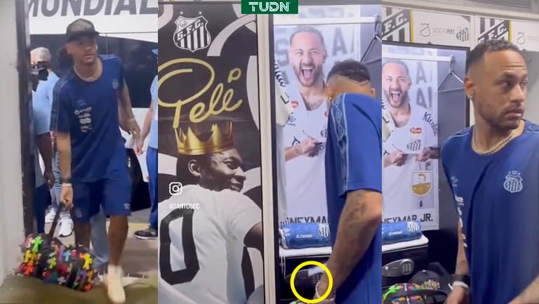 Neymar casi sale lesionado en su regreso a Santos de Brasil