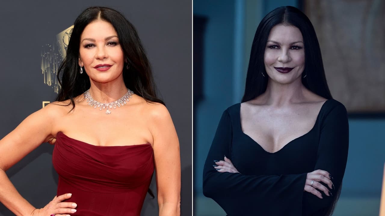 Catherine Zeta-Jones es Morticia Addams en ‘Wednesday’
<br>