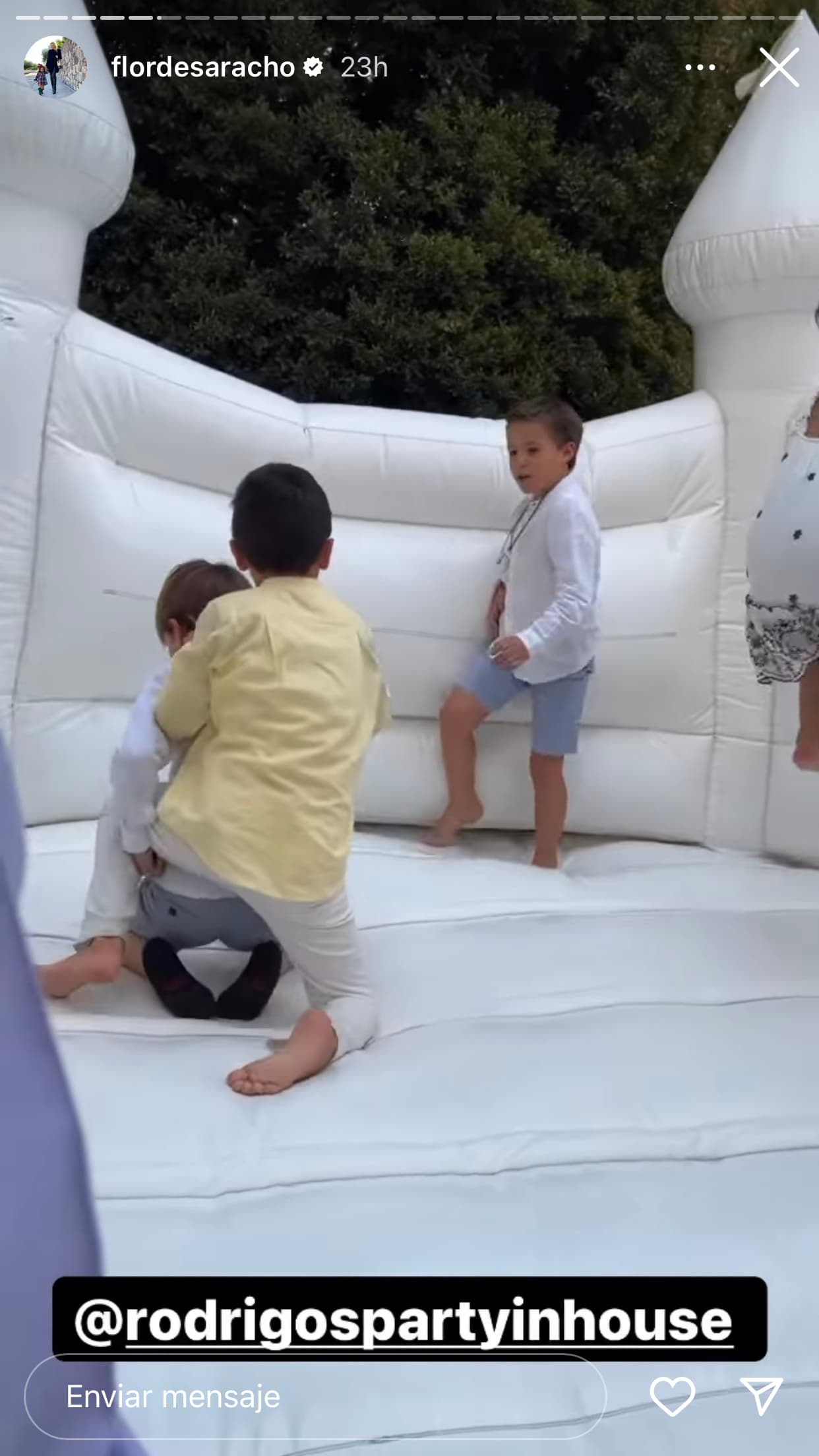 Florencia pensó en que los pequeños también gozaran el evento, por lo que incluyó juegos para ellos.