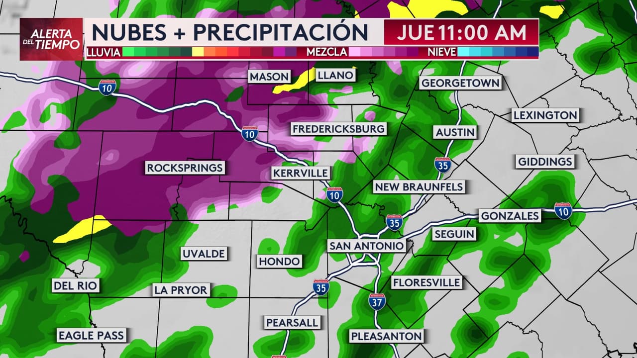 <b>Este sistema traerá una cantidad considerable de lluvia, con más de 1" acumulado al este de la I-35 y al menos 0.5" al oeste.</b> Se espera que el viernes las condiciones mejoren, con cielos despejados y temperaturas más cálidas, lo que marcará el regreso de un clima más favorable para el fin de semana.