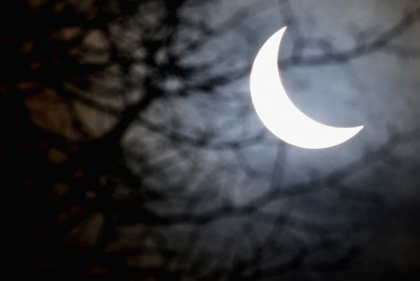 Así se vio el eclipse en Northampstonshire, Inglaterra.