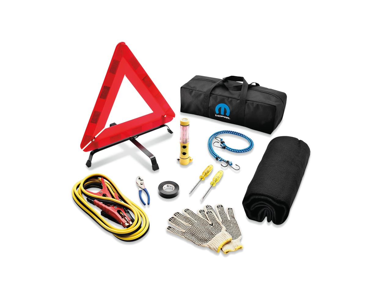 <b>Kit de herramientas</b>
<br>Todo amante de los coches debe tener un kit de herramientas completo y listo para atender cualquier emergencia. Recuerda que un buen kit debe incluir cables pasacorriente de energía, una lámpara, triángulos antirreflejantes, guantes, lámpara, entre otros.
<br>Puedes comprar las piezas por separado hasta armarlo o bien adquirirlo todo completo como este accesorio de Mopar.
<br>
<b>Precio:</b> 70 dólares, aprox.
<br>
<b>Lo encuentras en:</b> www.mopar.com