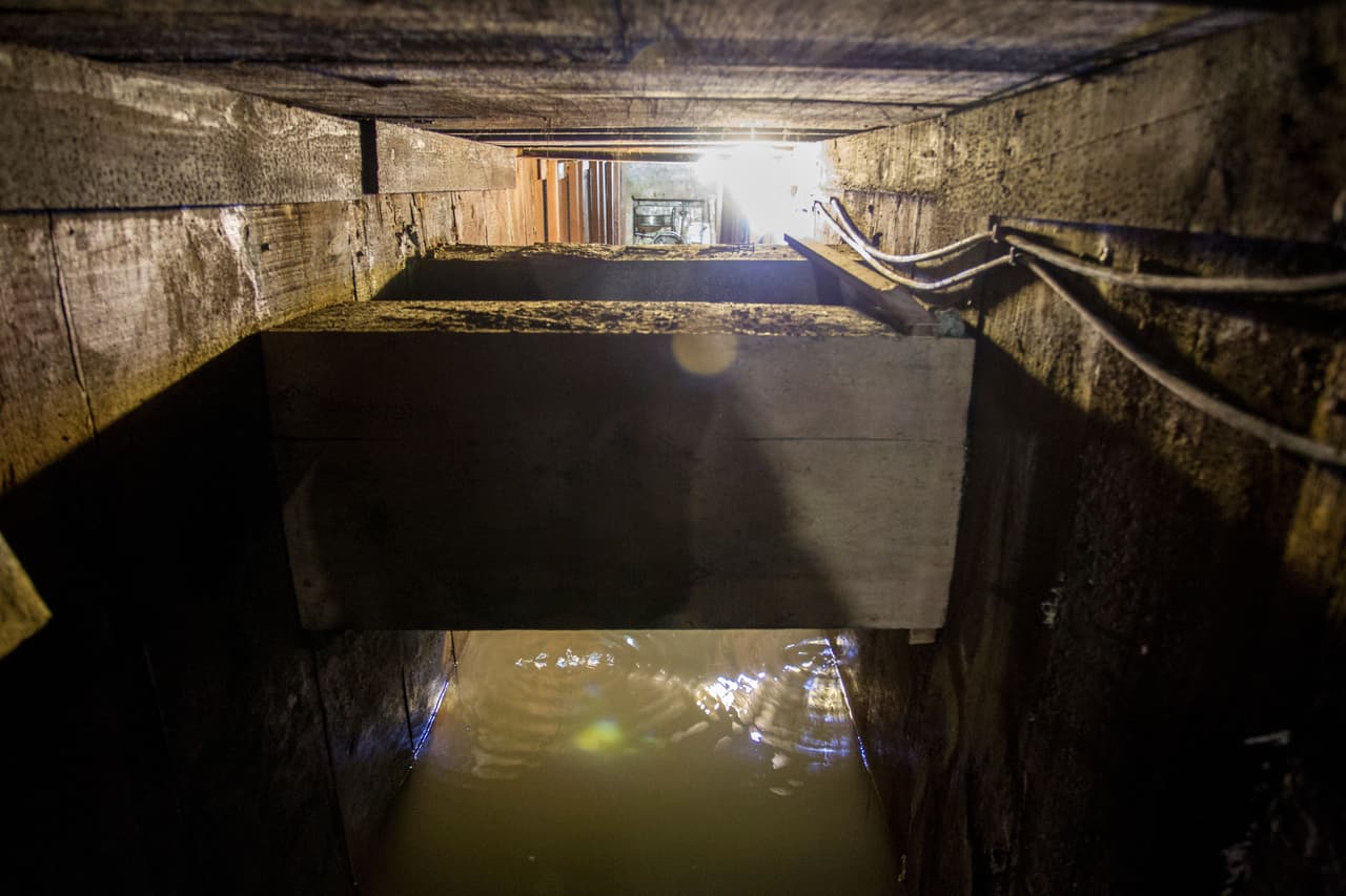 Éste es parte del recorrido que hizo de manera subterránea.